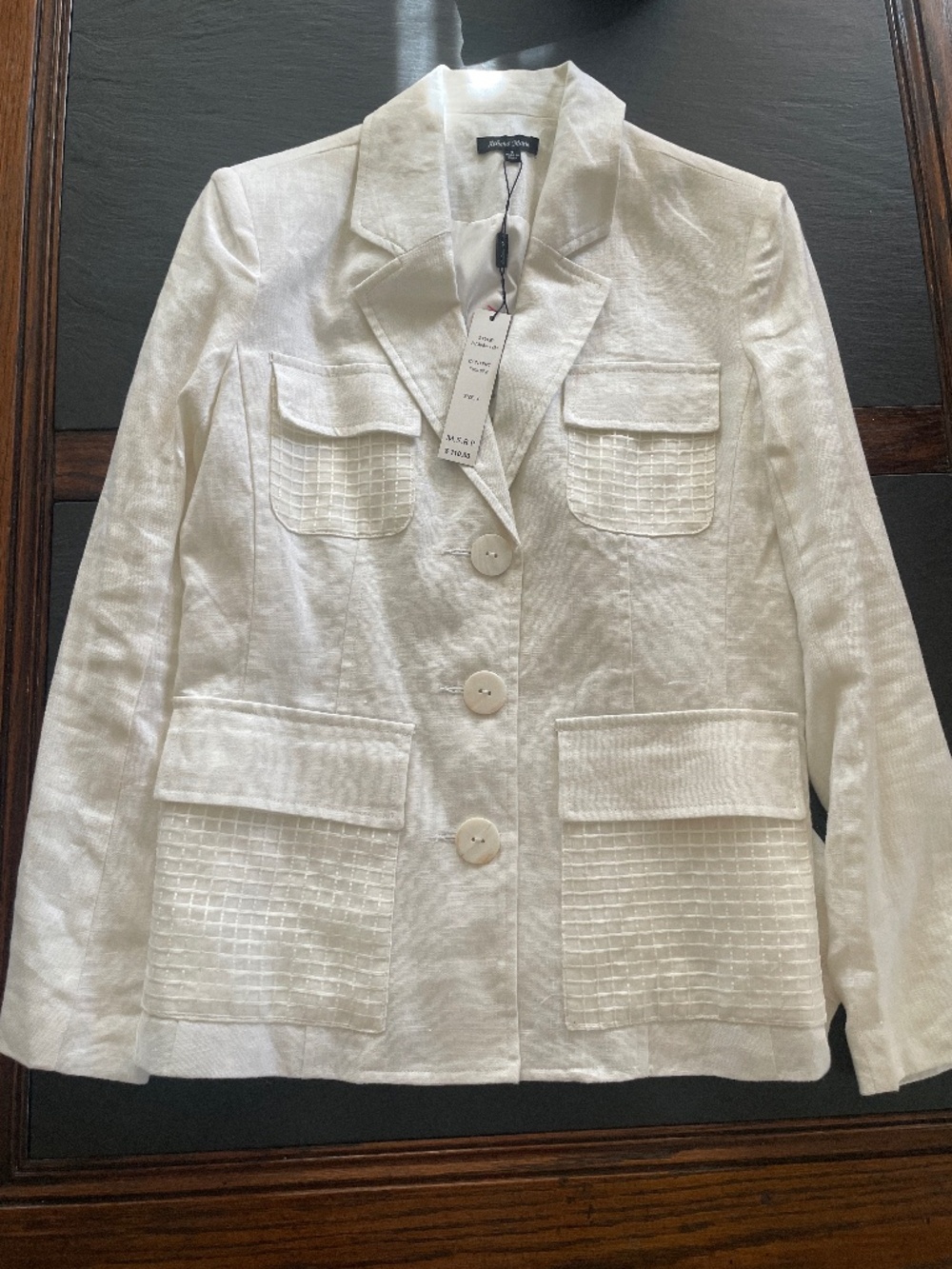 White linen jacket/ blazer